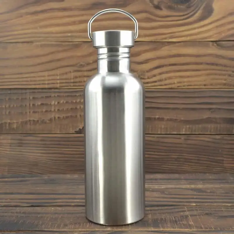 750ML Кемпинг из нержавеющей стали открытый бутылка для воды Тренажерный зал бутылка для воды путешествия высокое качество упражнения бутылка - Цвет: 750ML