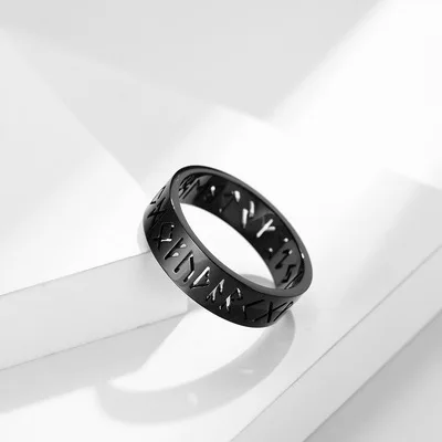 Stainless steel Odin Norse Viking Anel Amulet Rune Couple Dating Rings For Men Women Words Retro Jewelry OSR1023