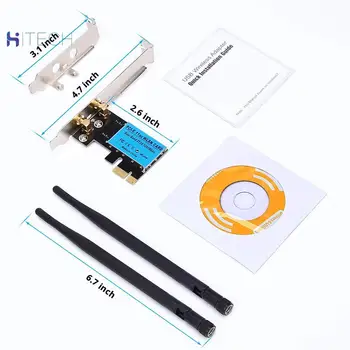 

PCIE-1200M wireless receiver network card dual frequency adapter desktop wireless card adapter antennas for PC network card