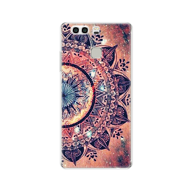 phone case for huawei P9 LITE PLUS 2016 soft tpu silicon back cover 360 full protective printing transparent coque