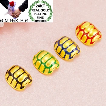 

OMHXFC Wholesale PN446 European Fashion Fine Woman Man Party Birthday Wedding Gift Fortune Tortorise 24KT Gold DIY Charm Beads