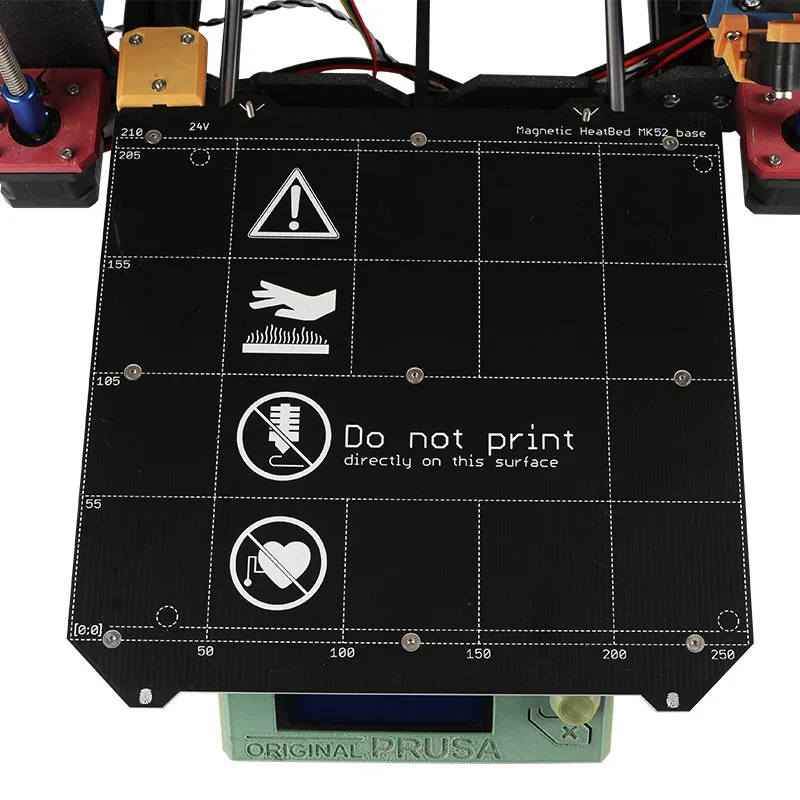 24 В клон PRUSA i3 Тепловая стальная пластина Mk52 нагревательная кровать Магнитная кровать с подогревом для Prusa i3 MK3/MK2/MK2.5 3d принтер горячей части