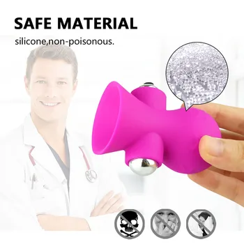 Women Stimulator Clitoris Nipple Sucker Breast Enlarger Mini Bullet Vibrators Adult Sex Toys for Women Lesbian Female Massager 6