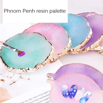 

Resin Storage Painted Palette Tray Jewelry Display Plate Necklace Ring Earrings Display Tray Creative Decoration Organizer