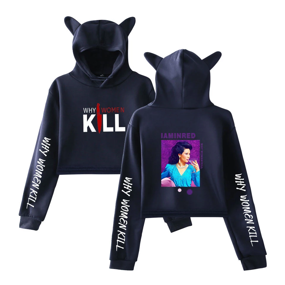 Dodelijke womanWomens Herfst толстовки Толстовка Koreaanse Stijl Kat oren Lange Mouw Trui укороченный Топ Толстовка