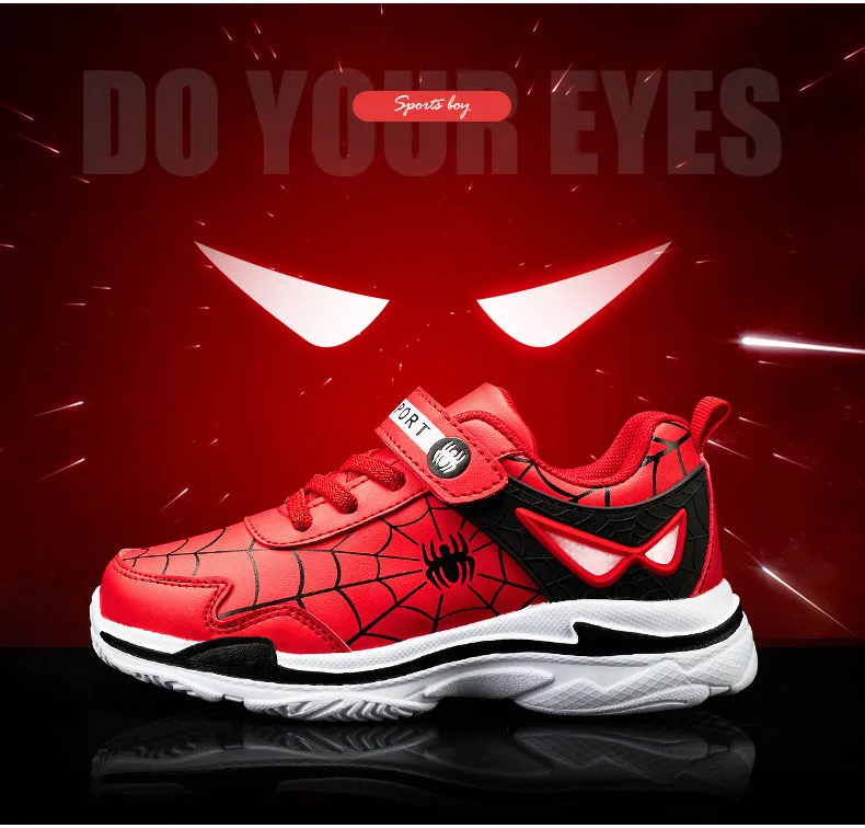2019 Autumn Winter Spiderman Children Sneakers Boys Shoes Light Kids Shoes For Boy Casual Sport Running Leather Child Shoes (1)