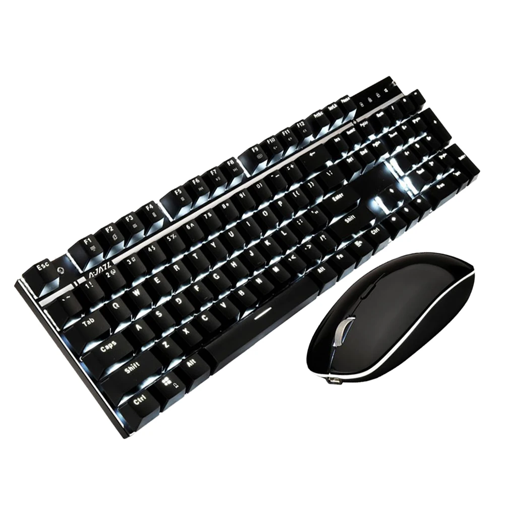 

2.4Ghz Wireless LED Keyboard and Mouse Combo Set Kit for PC Computer Desktop Laptop Ergonomic LED Backlight for Desktops Laptops