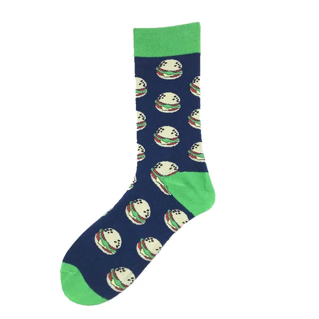 Unisex Fashion Art Men Sock 3D Print Fruit Happy Socks Avocado Apple Cherry Crew Men Funny Meias Cotton Harajuku Soft Socks 12