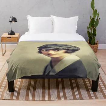 

Mabel Normand Vintage Actress Throw Blanket Soft Sherpa Blanket Bed Sheet Single Knee Blanket Office Nap Blanket