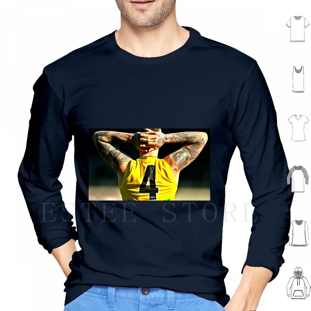 Dusty Felpa Con Cappuccio Manica Lunga Dustin Dustin Tattoo Tattoo Tatuaggi Byrd Byrd Tigers Tiges Afl Premiagrumi