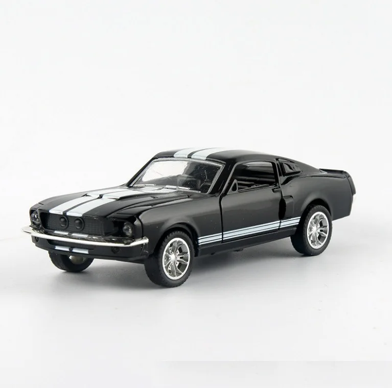 Новинка 1:32 Масштаб Ford Mustang GT 1967 GT500 модель автомобиля из сплава Вытяните назад детская игрушка классная Гоночная машина коллекции моделей
