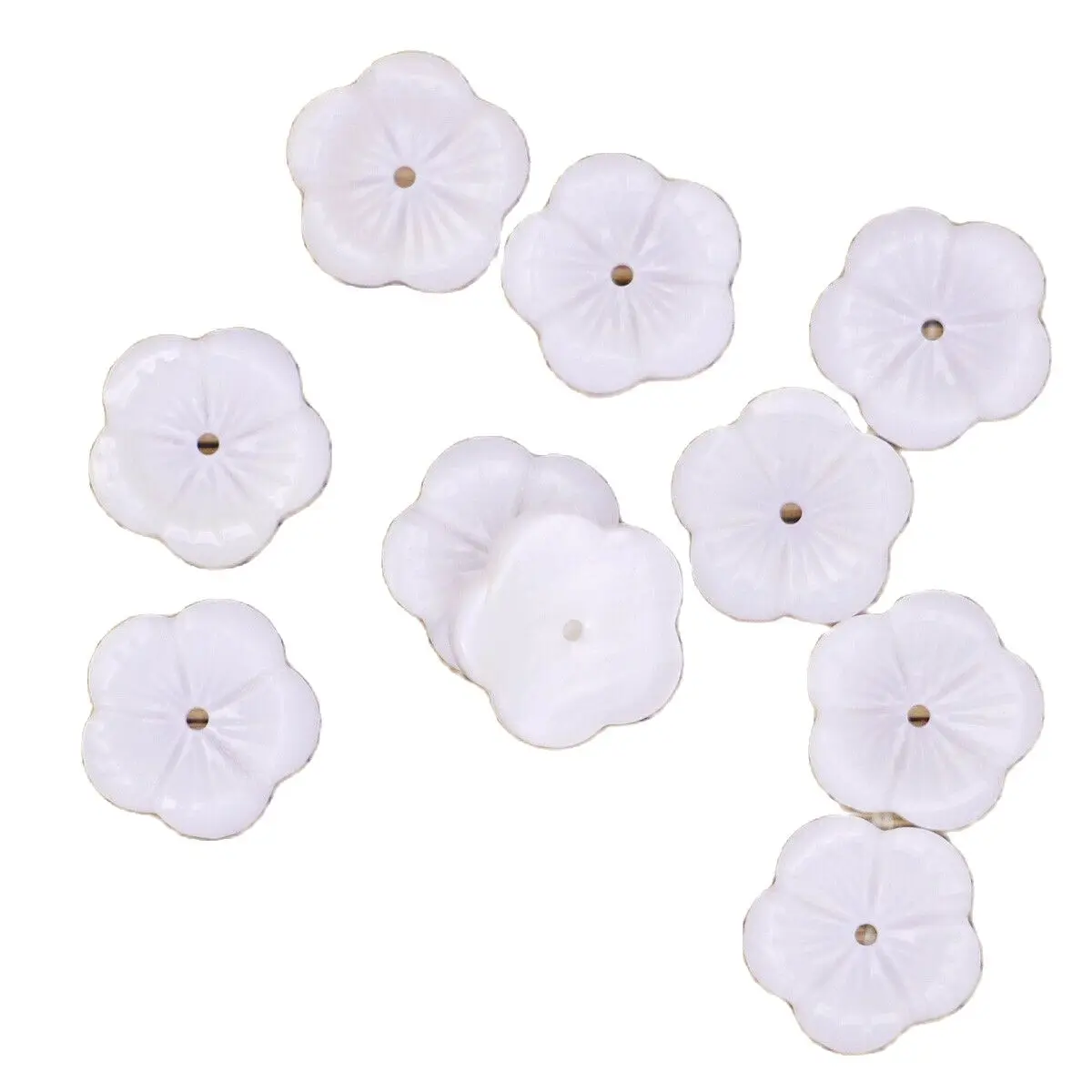 

10 PCS Shell Flower Natural Mother of Pearl Jewelry Making 10mm