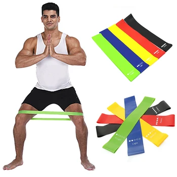 

5pcs/Set Practical Rubber Resistance Loop Band Multi-functional Convenient Pilates Yoga Gym Fitness Training Pull Rope