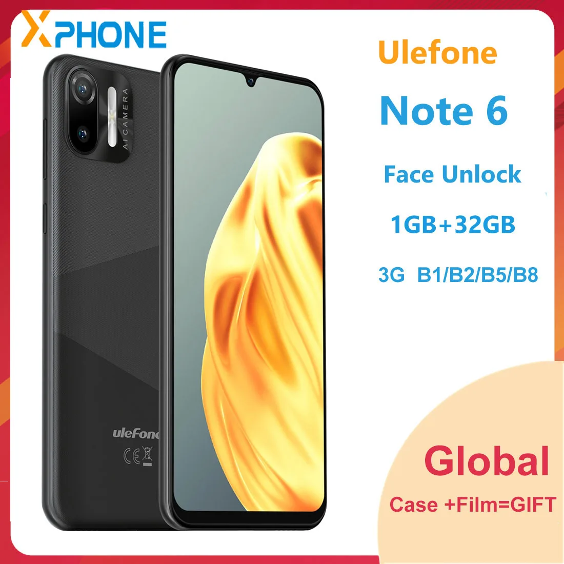 Ulefone Note 6 смартфон на Android 11 четыре ядра экран 1 дюйма Гб + 32 ГБ | Мобильные телефоны и