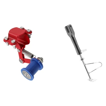 

Universal Black Cnc Motorcycle Kickstand Side Stand Adjustable & Chain Adjuster Large Chain Automatic Regulator