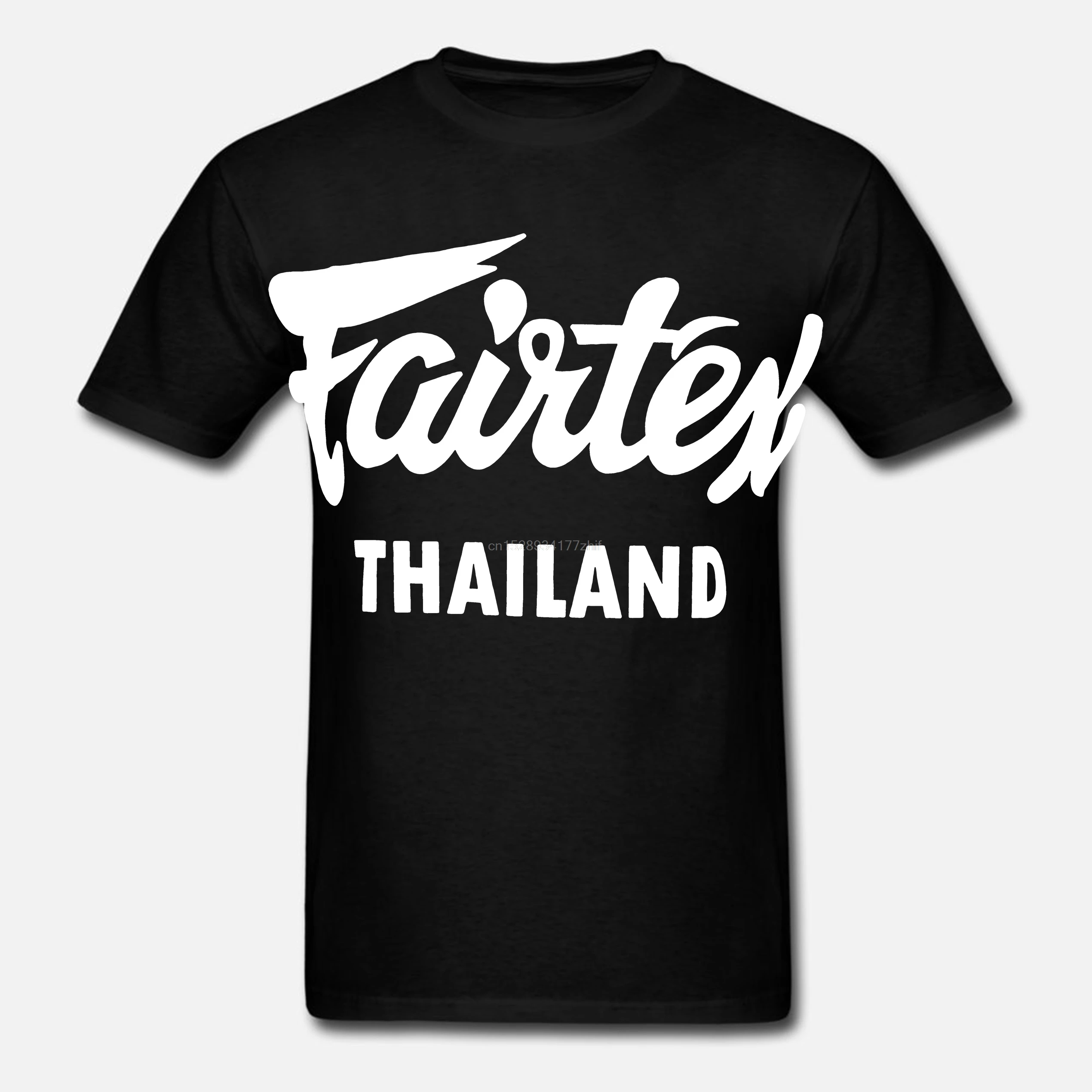 Футболка Fairtex Thailand черная повседневная муай тай кикбоксинг круглый вырез