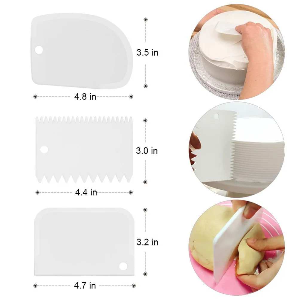 94pcs Baking Tool Plastic Cake Plate Turntable Rotating Anti-skid Round Cake Stand Cake Decorating Rotary Table Kitchen