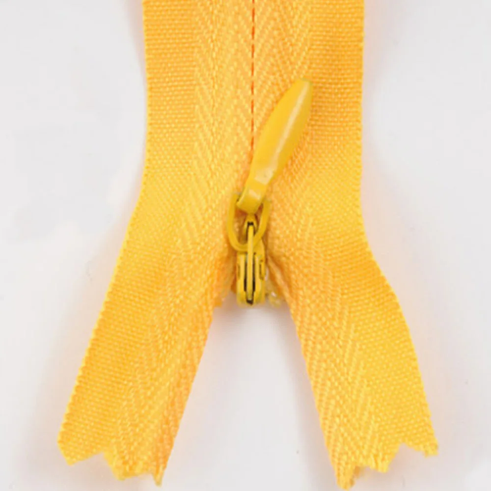 Orange yellow 10 шт./пакет 28 см; большие размеры 35-40 см, 45 см 50 см 55 60 СМ № 3 Длинные невидимых застежек-молний DIY нейлон катушки молнии для шитья одежды аксессуар - Цвет: Orange yellow