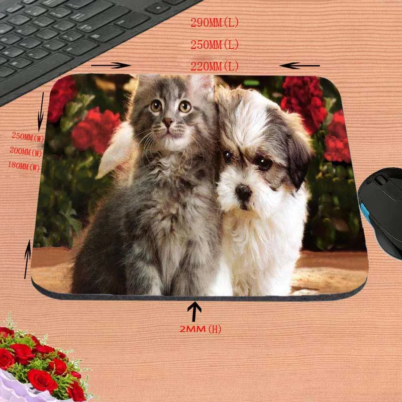 Милый Мышь Pad принт с милой кошкой 18*22 см/25*20*см/25*29 см компьютерных игр в стиле