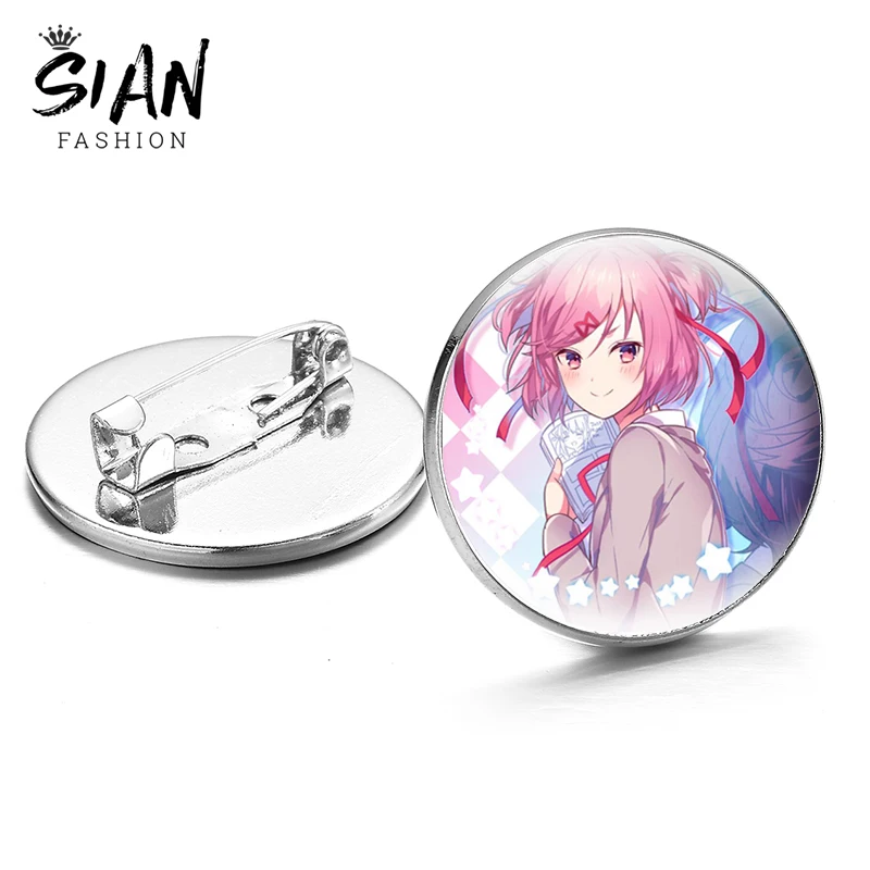 Броши DDLC в стиле аниме Мультяшные значки с персонажами мультфильмов знаки ручной