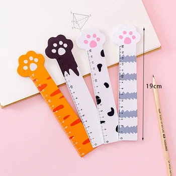 

New Wooden Cat Claw Ruler Kawaii Cute 15 Cm Measuring Straight Rulers Drawing Tool Promotional Stationery Gift School Supplies