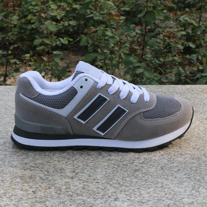 Sneakers Couple Running Shoes Women's Shoes Mesh Breathable Casual Shoes Student Sport Shoes School Non-slip Shoes - Цвет: Dark gray