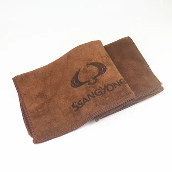 

30*30CM Car Sticker Wash Microfiber Towel Car Cleaning For SsangYong Actyon Turismo Rodius Rexton Korando Kyron