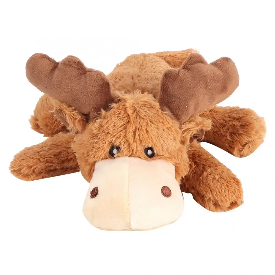 

Soft Non-toxic Elk Model Sounding Plush Teeth Cleaning Protection Chewing Toy for Pet Dog Chew Bone Slipper Squeaky Dog Toy