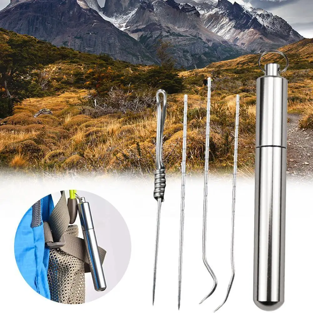 Titanium Alloy Ear spoon Toothpick Trave Kit Tableware Dinnerware Sets Fruit Picks Toothpick Rust resistance Outdoor Tools|Outdoor Tools| - AliExpress