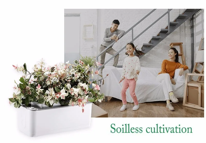 Soilless cultivation equipment intelligent hydroponic planter nursery flower planting box automatic water absorbing flower pot