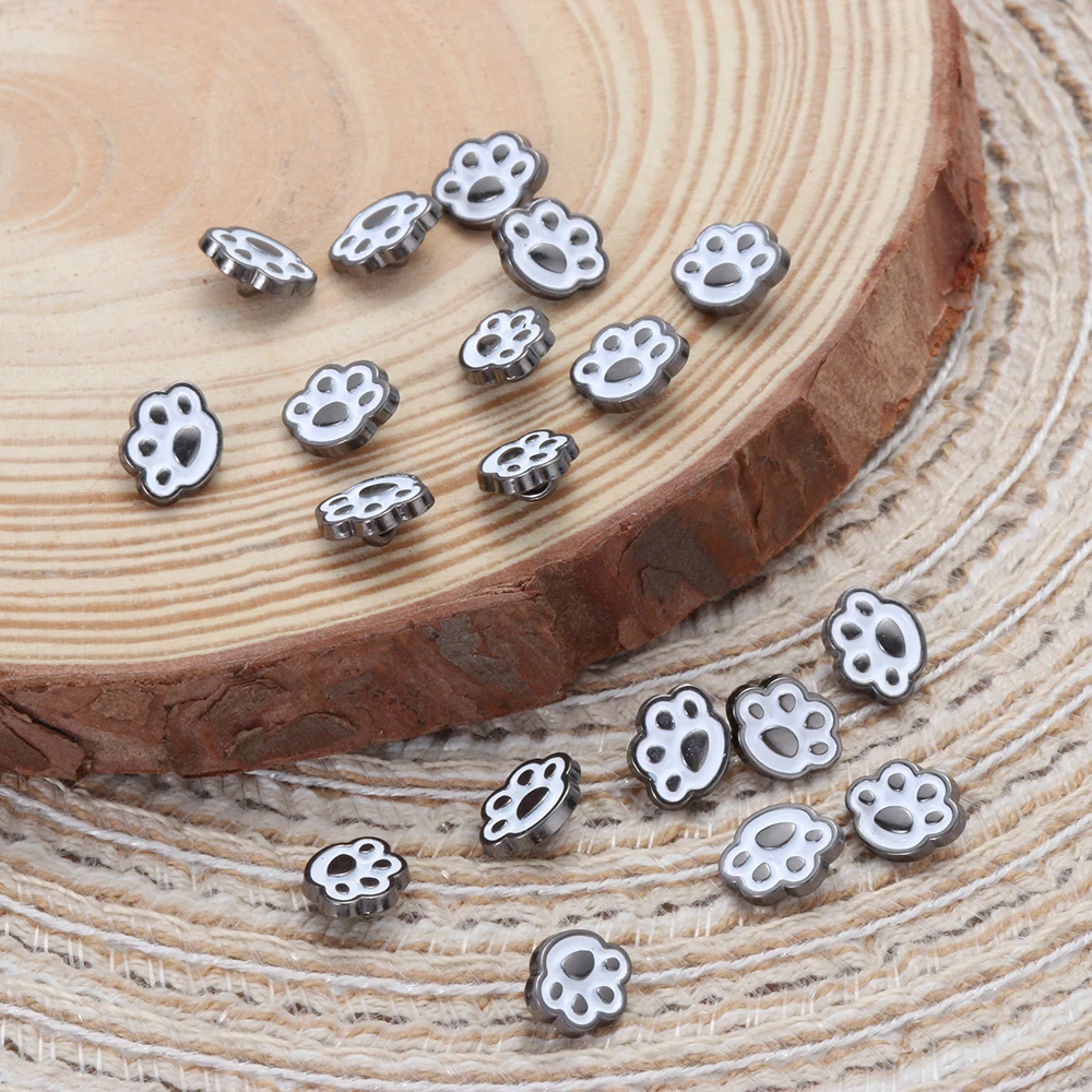Metal Cat Paw Buttons for DIY Doll Clothes 8mm Mini Decoration