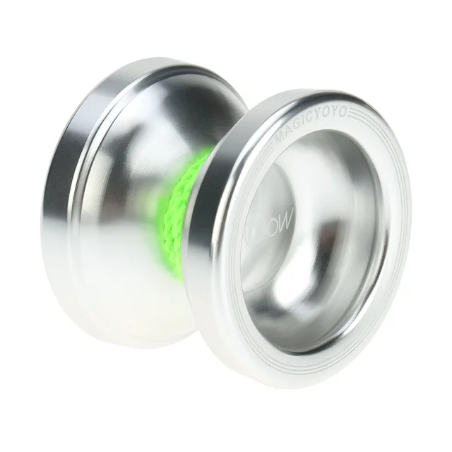 Professional Magic Yoyo T6 Unresponsive Yoyos Rainbow Aluminum Alloy Metal Yoyo 8 Ball KK Bearing with String for Kids Silver 1