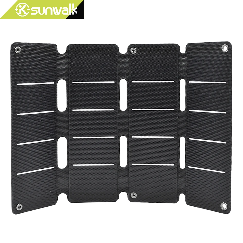 

SUNWALK 12W Solar Panels Charger 5V Solar Cells Phone Charger USB Output Portable Solar Power Charger for Smartphones