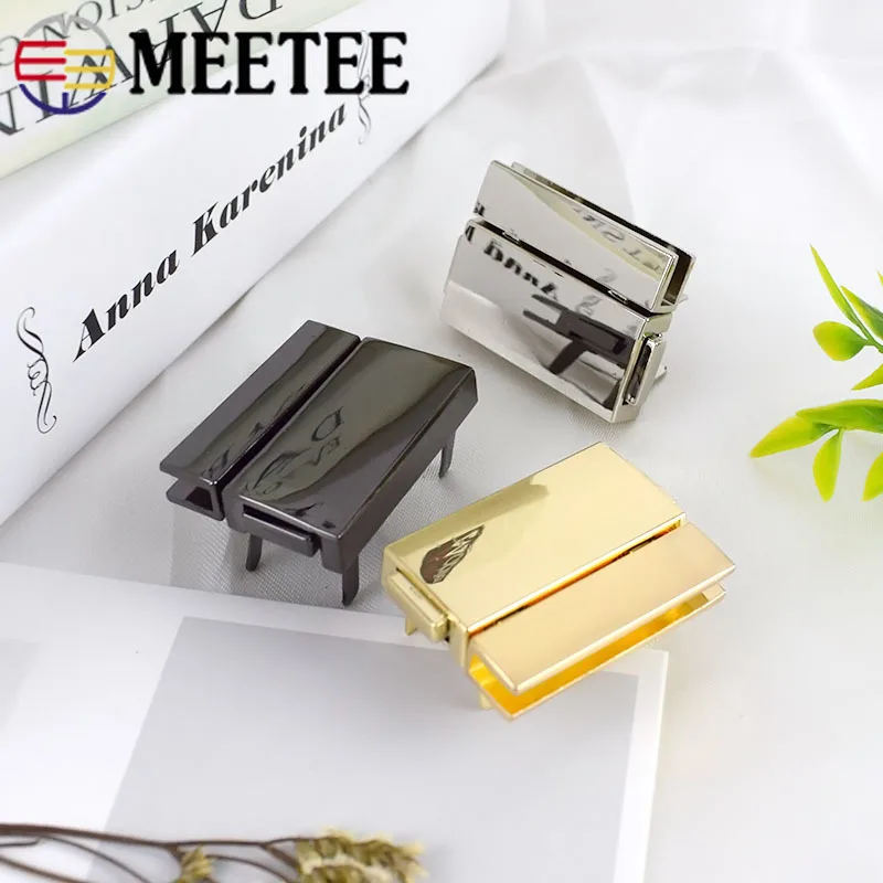 2/4 шт. Meetee 38x29 мм прямоугольные металлические нажимные замки женская сумка с