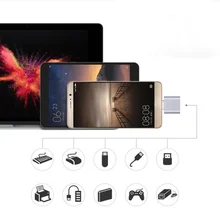 Adaptateur de câble OTG USB 2.0 type c USB C, 2 pièces, convertisseur OTG pour Xiaomi Mi5 Mi6 Huawei Samsung Mouse, clavier, disque Flash USB