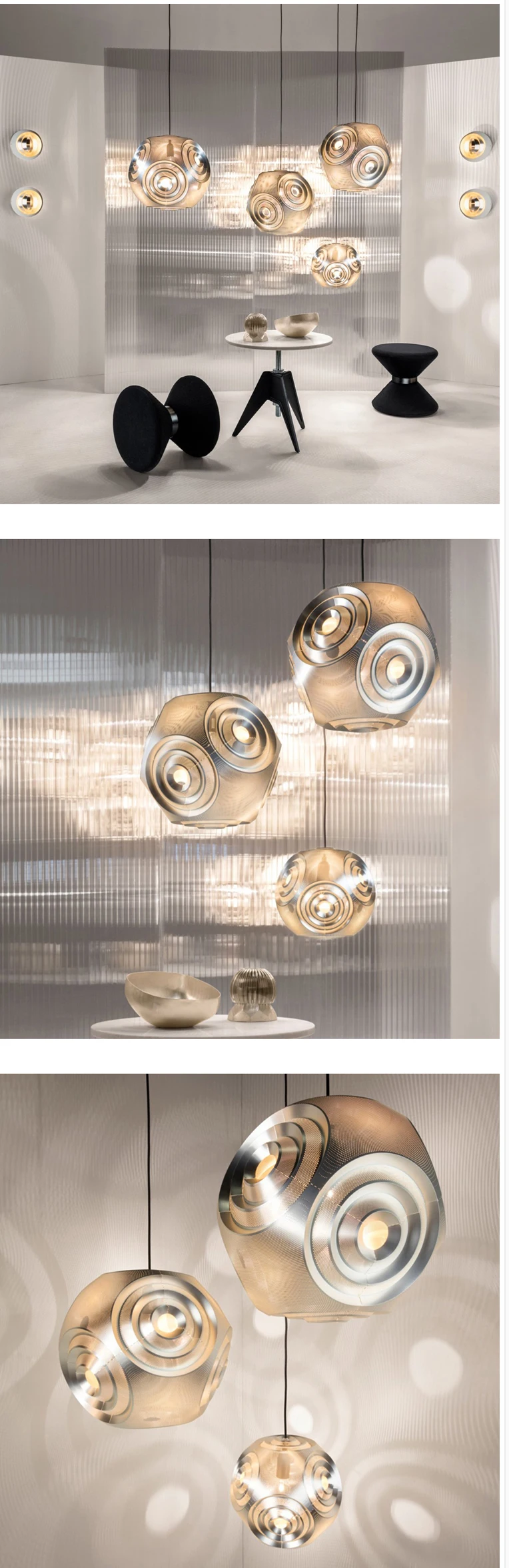 Итальянский дизайн из нержавеющей стали шар droplight Нерегулярные геометрические тени кулон освещение космический шар подвесные лампы