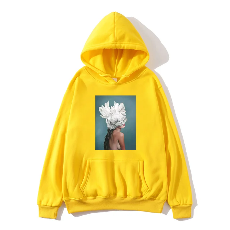 

Japanese hip hop spring and autumn fleece hooded Harajuku beauty pattern printing ladies hoodie men's sweatshirt new 2019 hot ho