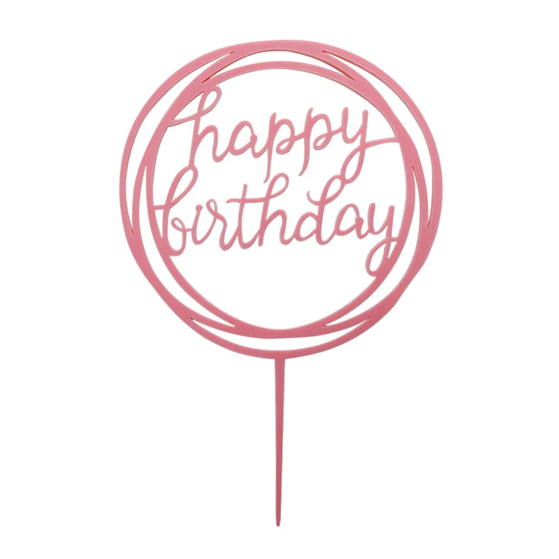 1pc Cake Topper Розовый фламинго торт Топпер шар флажки для торта День рождения Дети сувениры декорирование тортов капкейк Топпер для свадебного десертного стола Декор - Цвет: 1pc Cake Topper