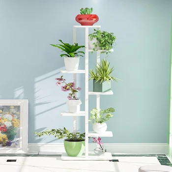 

Simple And Easy Flower Rack Shelf Balcony Meaty Green Luo Tie Yi Chlorophytum Flowerpot Climb Shelves Indoor To Ground