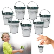 Мини 5,5 см железное ведро подарки конфеты контейнеры с ручкой вечерние сувениры, используемые для украшения для вечеринок во время игры