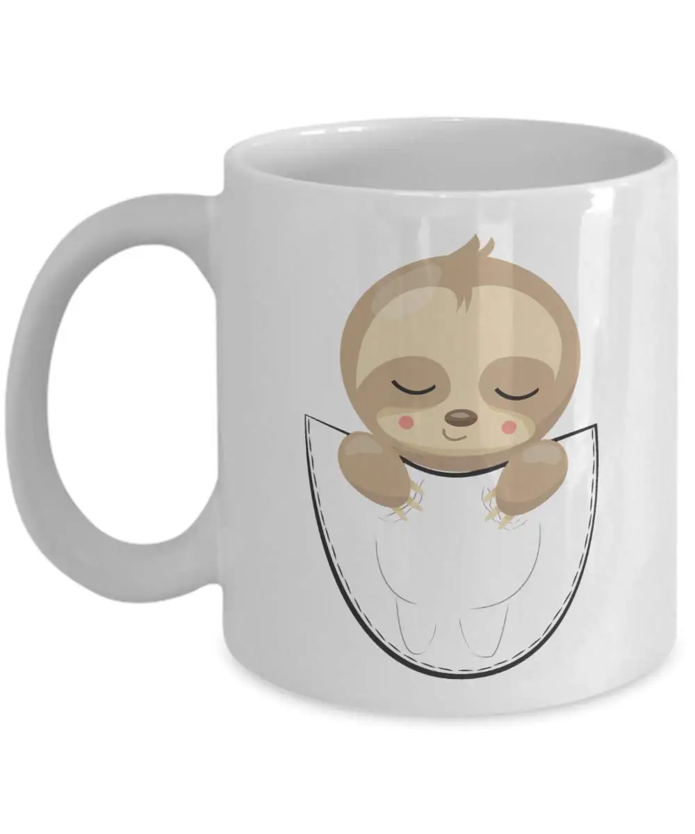 

Cute Sloth Napping Coffee Mug (11 oz, White)