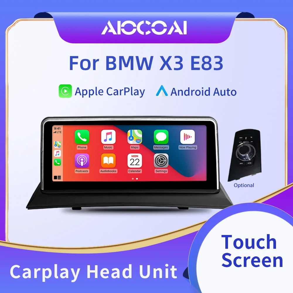 10 25 &quotбеспроводной Apple CarPlay Android авто для BMW X3 E83 2003-2010 мультимедийный Головной блок
