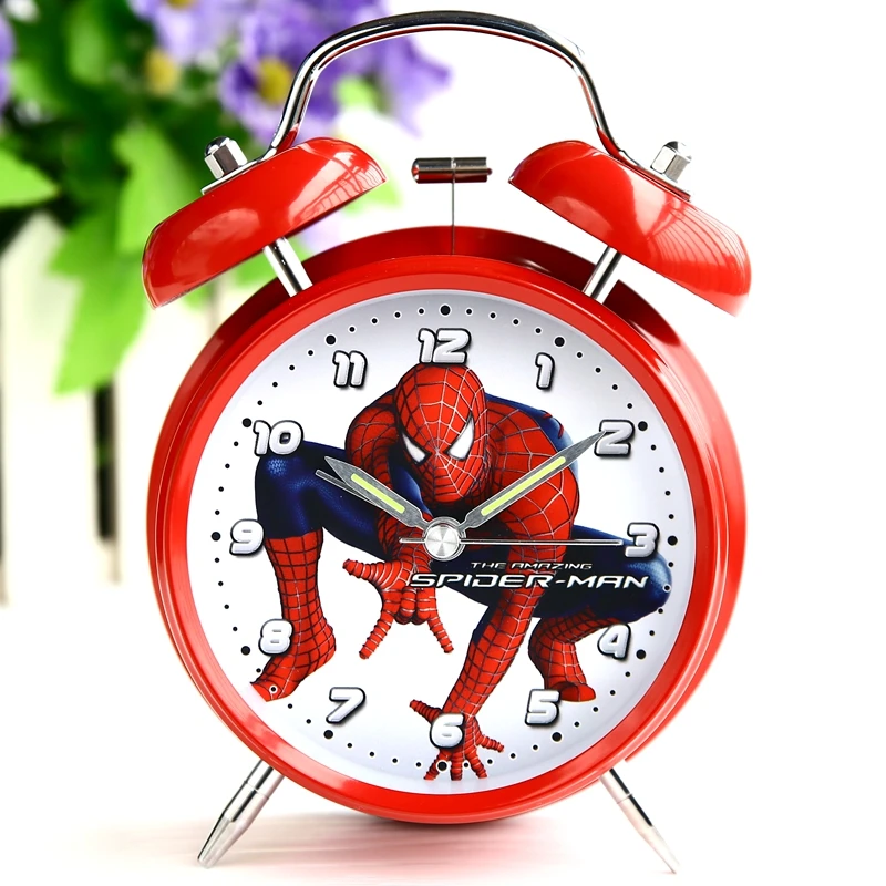 réveil avec fonction Alarme et répétition Snooze et projection spiderman  marvel