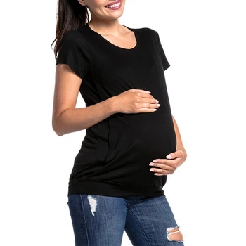 Maternity Tops Women's Comfy Short Sleeve Nursing Tunic for Breastfeeding T-Shirt Pregnant Pregnancy Womens Clothing Mom #2022 5