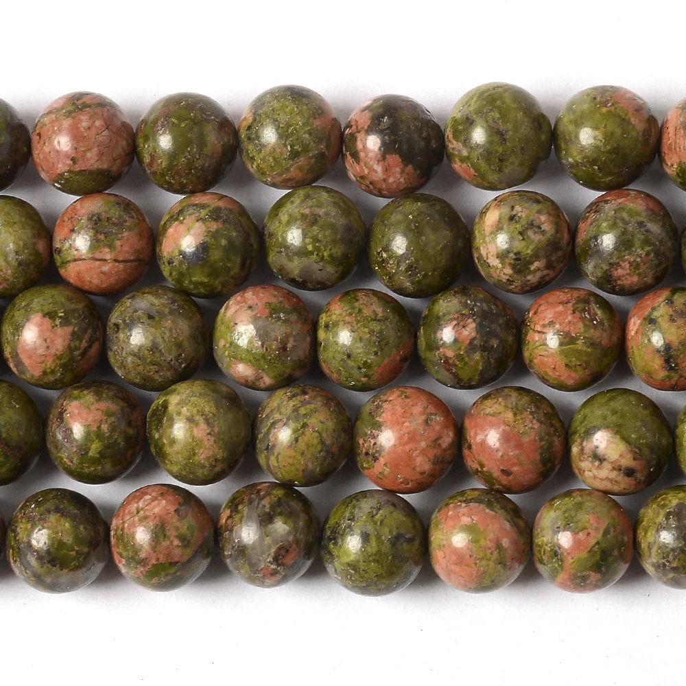 Enhanced Natural Stone Beads Collection: Aventurine, Lava, Amazonite, and Malachite Crystals for DIY Jewelry and Bracelet Crafting (4/6/8/10/12mm)