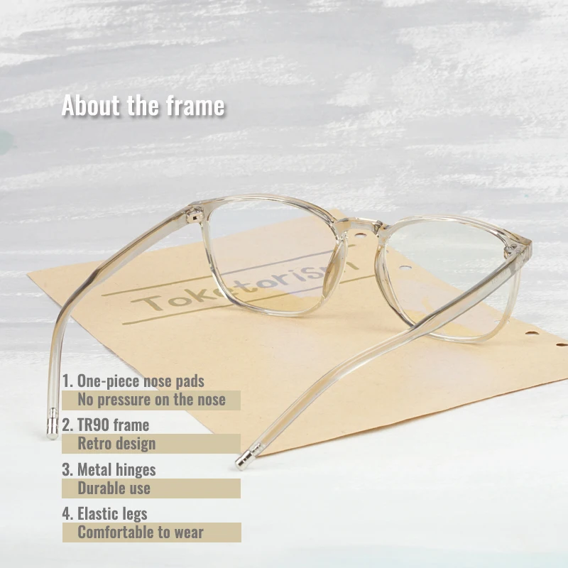 Toketorism эластичность tr90 квадратная оправа bluelight очки женские мужские очки для компьютера