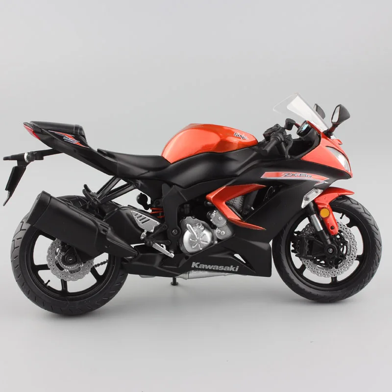 Beste 112 schaal mini Kawasaki Ninja ZX 6R Sport bike metal Motorcycle diecast sport road racing model collection auto speelgoed voor kinderen