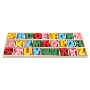 

Wooden English Letter Set Colorful Word Scrapbooking Scrabble Number Alphabet Letter Wood Block Children Kid Learning Aid