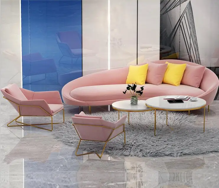 NICE curved mini sofa Beauty salon sofa
