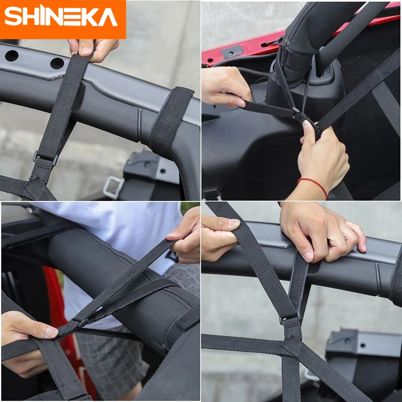 SHINEKA для Jeep Wrangler JK JL 2007 2020 + Автомобильный багажник сетка перевозки грузов